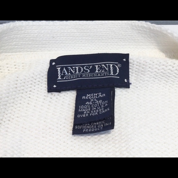 Lands End Men’s XL Cardigan button down cotton - Picture 2 of 3